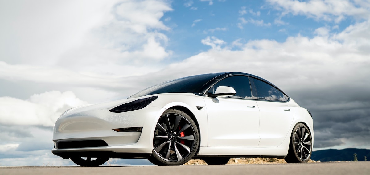 White Tesla model 3 - Best selling EV in Norway