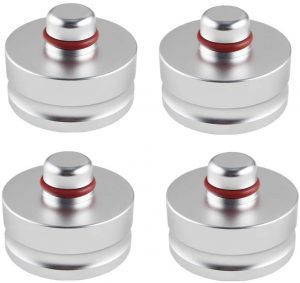 DEWHEL Jack Lift Point Pad Adapter Aluminum for Tesla Model X Chassis Red, 4 pcs Safely Raising Vehicle Protects Car Jack from Damaging Tesla Battery 