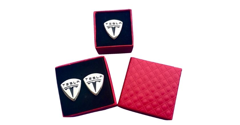 Tesla Cuff Links with Lapel Pin