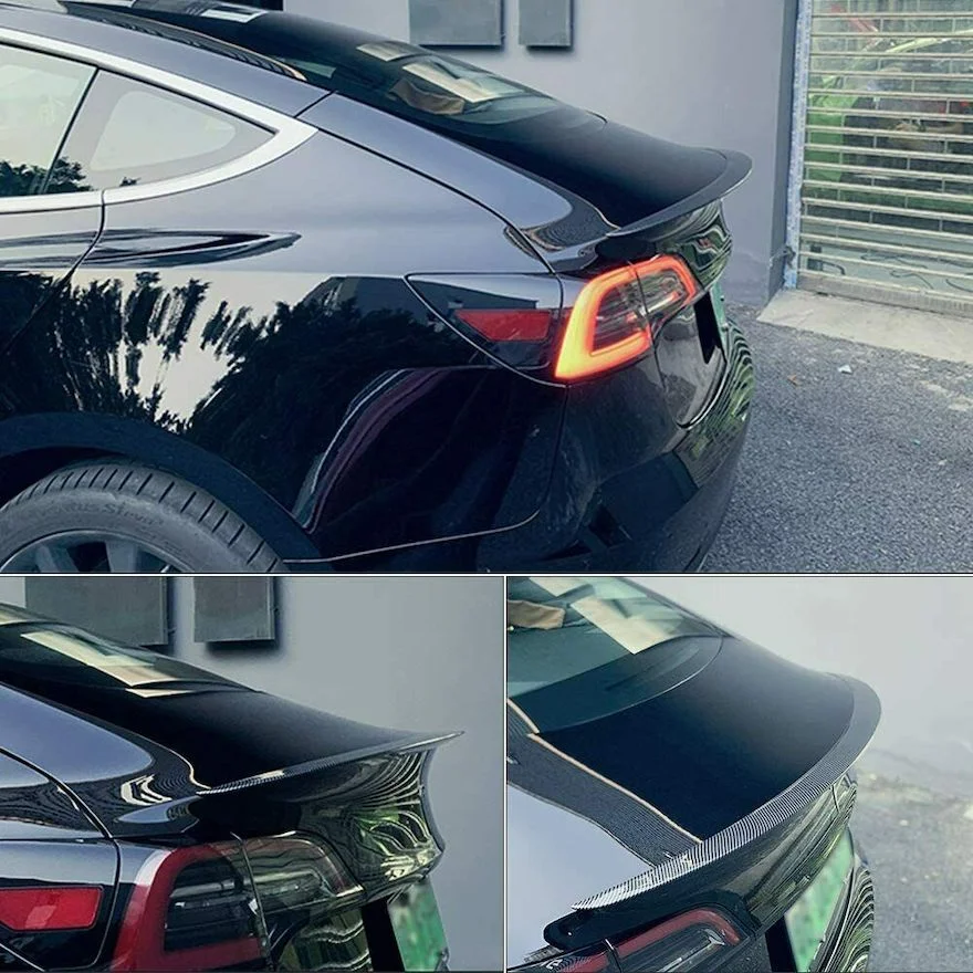 QuwanAuto lips spoiler on black Model 3